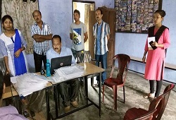 DRCR Barpeta Shri Thaneswar Malakar  on a visit to various NSKs during a field inspection visit to check progress of e-Form 3 on 13 Oct , 2016.