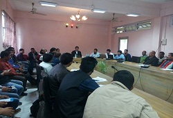 ED NRC Shri Debeswar Malakar accompanied by MIS Expert Nilamani Mahanta & Data Analyst Diganta Hazarika participated in a review meeting held at Lakhimpur district on OV related issues-04-04-2017.