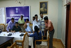 Practice session for verification of MFT conducted among LRCRS in group of 5 to 6 officials at the Office of the Deputy Commissioner, Udalguri-15th Sep 17.