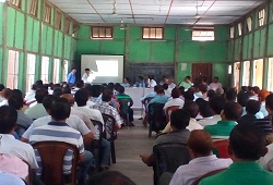 Review meeting conducted by DRCR Kokrajhar at Basic Training centre, Kokrajhar on ongoing NRC Updation works at the NSKs-4th Oct 2016.