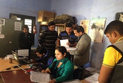 DC Barpeta inspects progress of Office Verification process at an NSK at Barpeta Circle - 25th Dec, 2015.