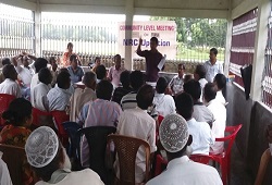 Public attends an awareness meeting on Application Receipt in Karimganj on 16th June, 2015.