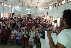 Public participates  in an awareness program held in Dhubri district on how to fill up the Application Form recently.