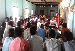 A demonstration and awareness session on Form Fill Up organised at Borpathar GP, Kampur Circle in Nagaon on 9th June, 2015.