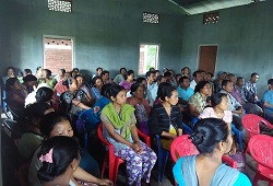 People from all age group seen attending an interactive session on Application Form Fill Up under Dudhnoi Circle in Goalapara on 10th June, 2015.