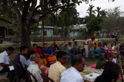 A large number of people gather during a Public Awareness Meeting organized by NRC Team under Tamulpur Circle in Baksa District.