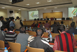 Journalists from electronic and print media during a press meet on NRC held at Office of the State Coordinator, NRC, Assam