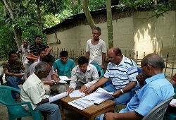 Community gathering on Application Form Fill Up at Jorabari GP, Raha Circle in Nagaon on 8th June, 2015.